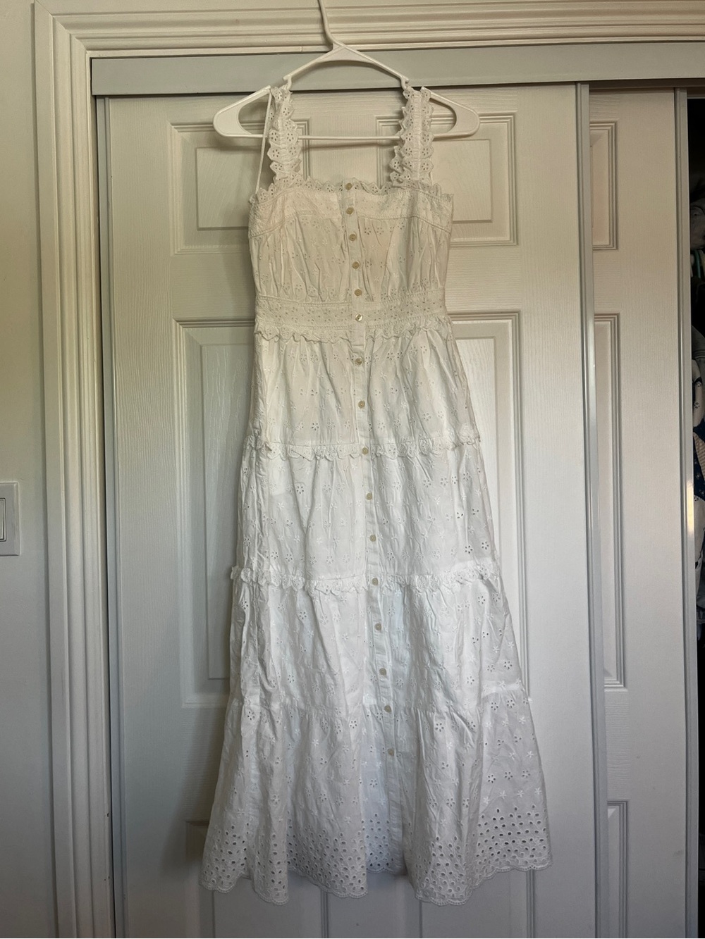 NWT DÔEN Eyelet Midi Dress XXS - Picture 7 of 8